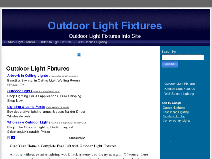 www.outdoorlightfixturesnow.com