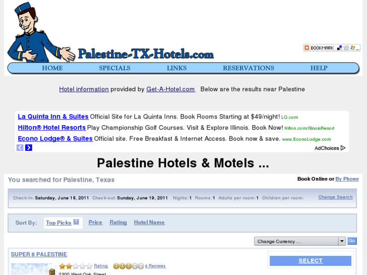 www.palestine-tx-hotels.com