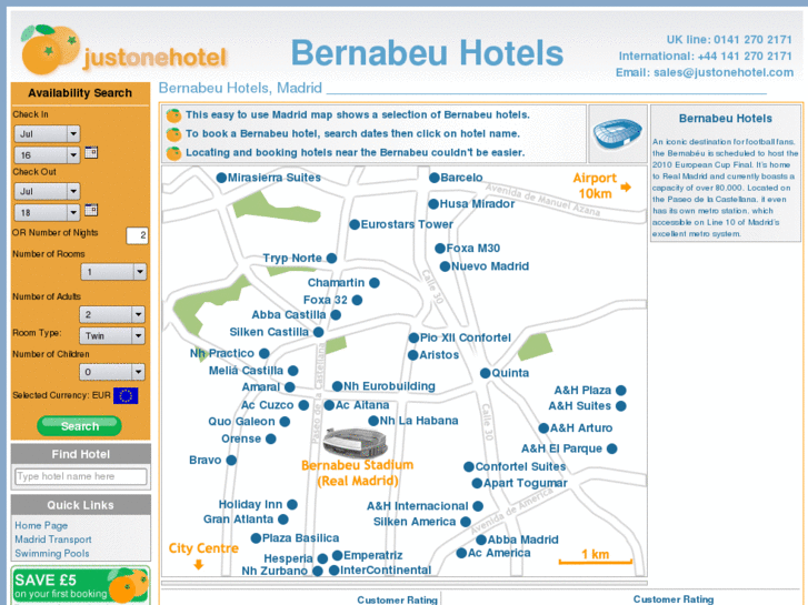 www.bernabeuhotels.com