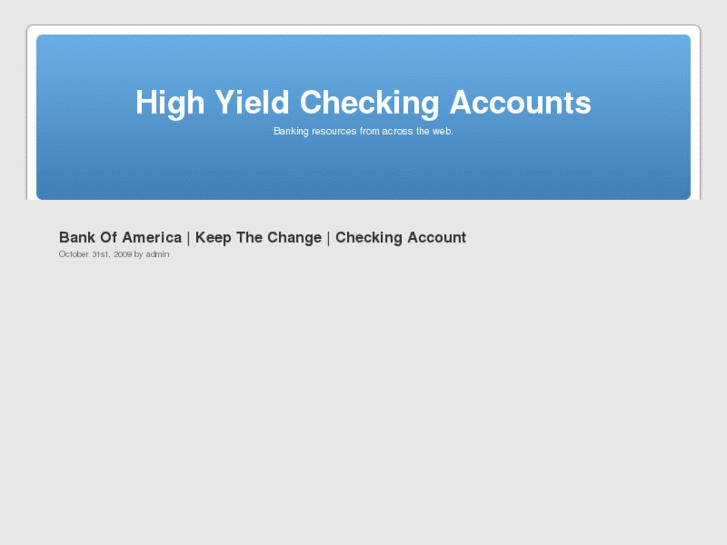 www.highyieldcheckingaccounts.net