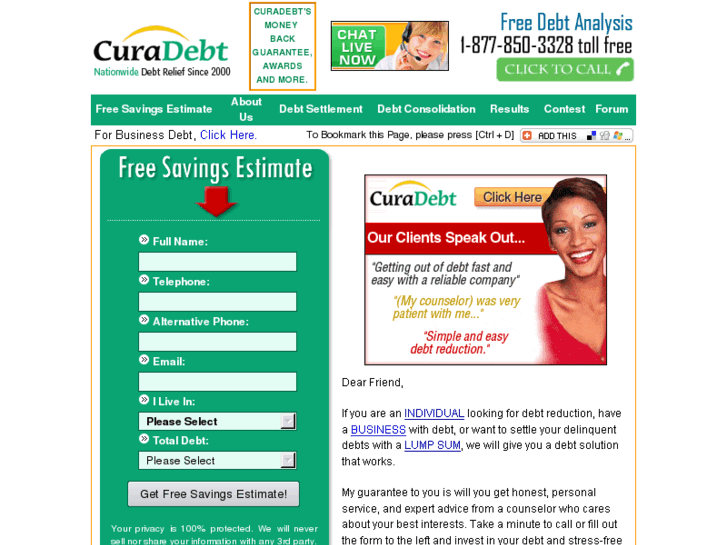 www.curadebt.com