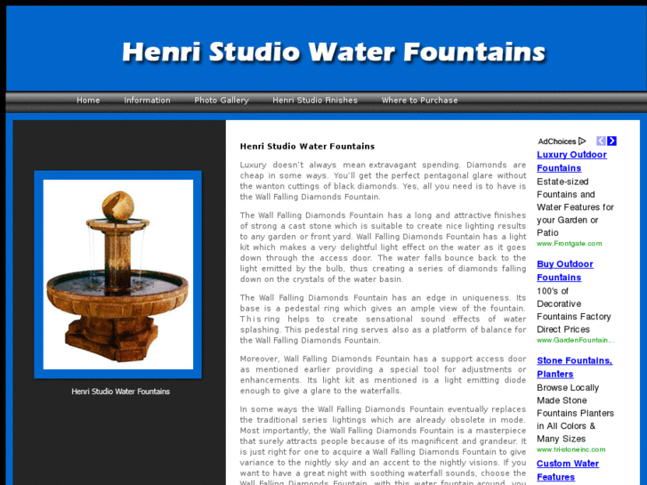 www.henrioutdoorfountains.com