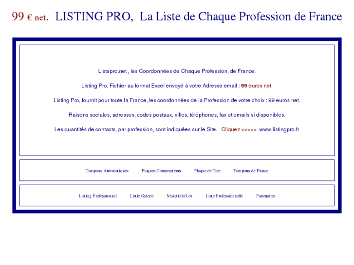 www.listepro.net