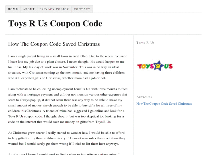 www.toysruscouponcode.org