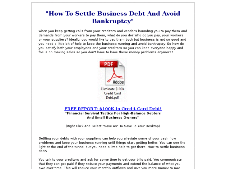 www.howtosettlebusinessdebt.com