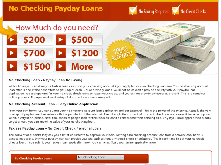 www.no-checking-payday-loan.org