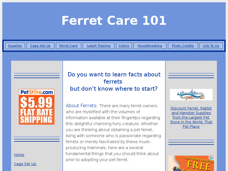 www.ferretcare101.info