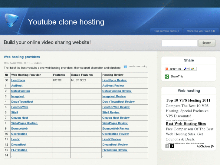 www.youtubeclonehosting.net