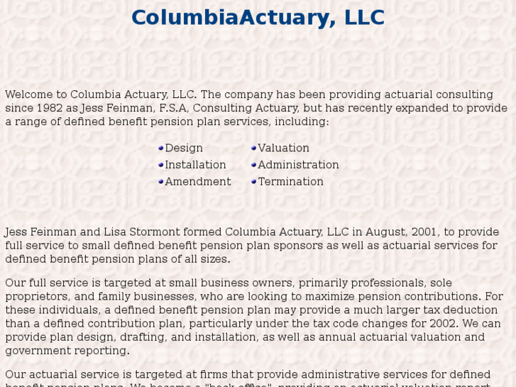 www.columbiaactuary.com