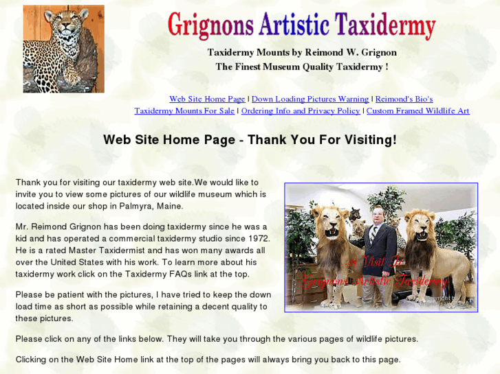 www.grignonstaxidermy.com