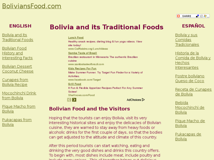 www.boliviansfood.com