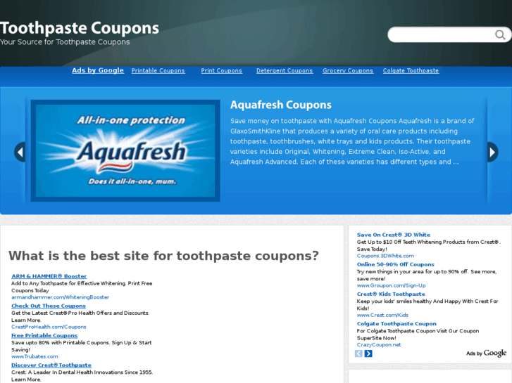 www.toothpastecoupons.net