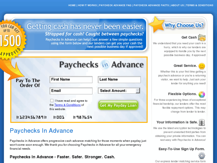 www.paychecksinadvance.com