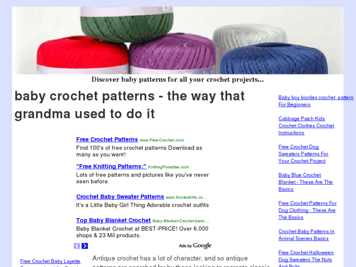 www.mybabycrochetpatterns.com