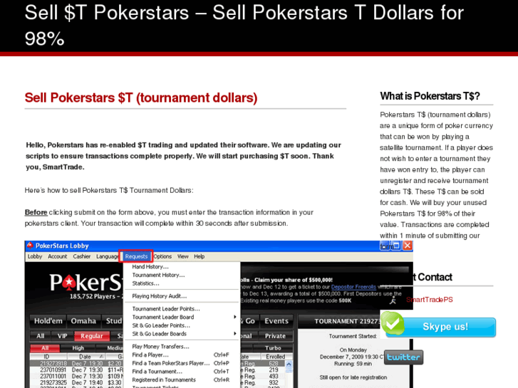 www.selltpokerstars.com