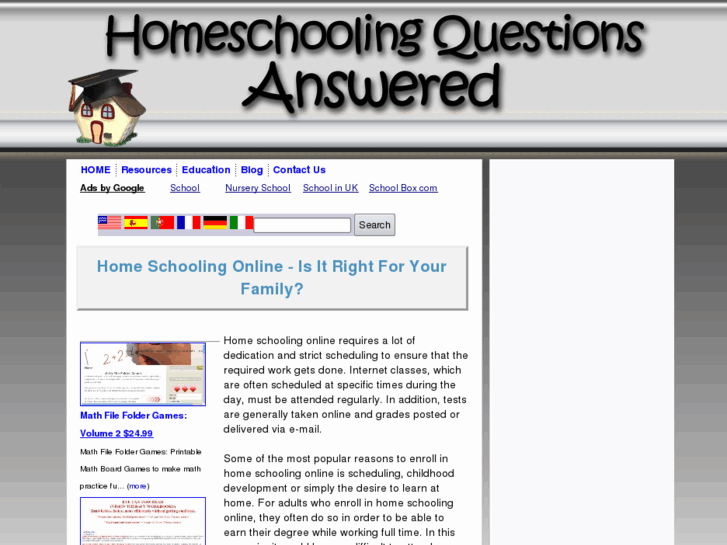 www.athomeschooling.net