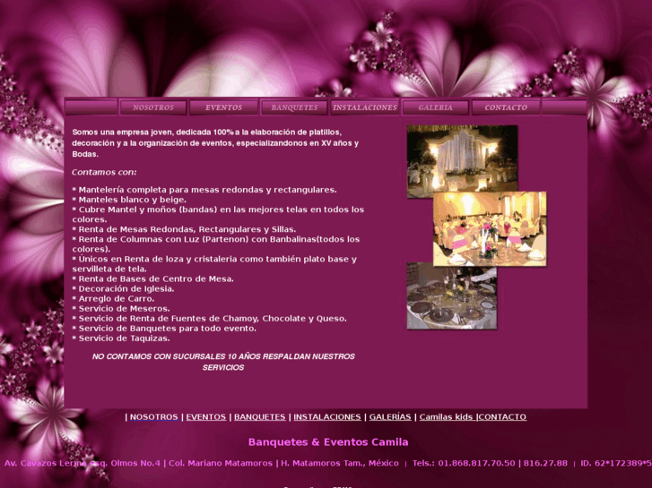 www.banquetesyeventoscamila.com