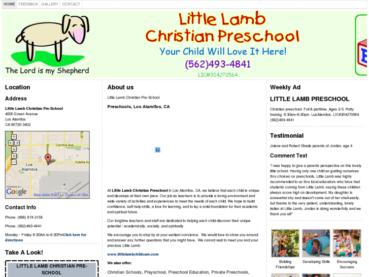 www.littlelambchristianpreschool.com