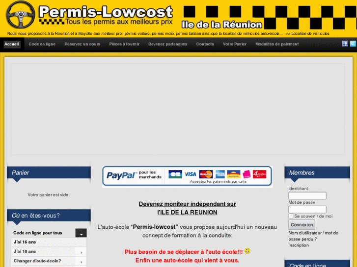 www.permis-lowcost.re