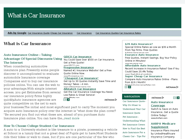 www.whatiscarinsurance.org