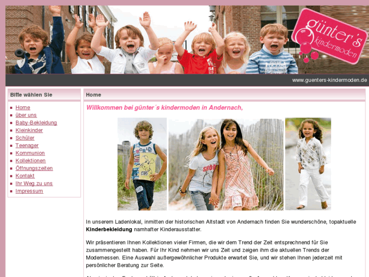 www.guenters-kindermoden.de