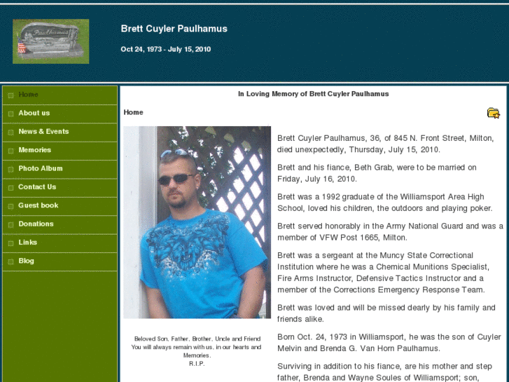 www.inmemoryofbrettpaulhamus.com