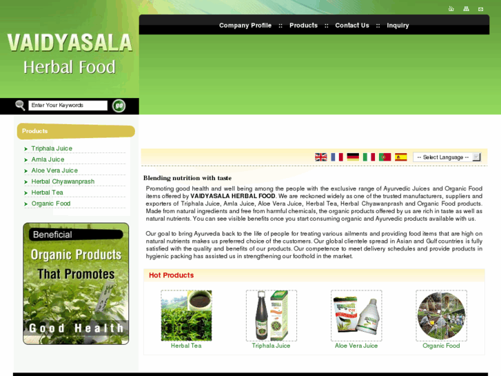 www.vaidyasalaherbalfood.com