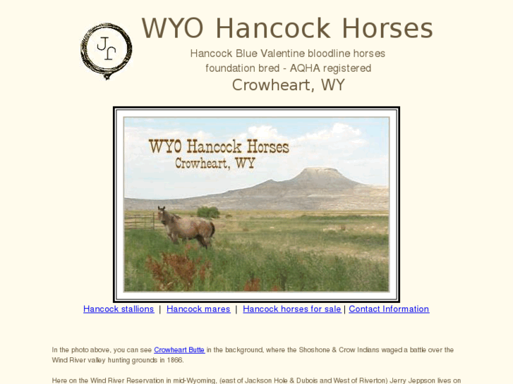 www.wyohancockhorses.com