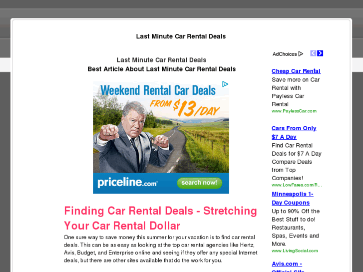 www.lastminutecarrentaldeals.net
