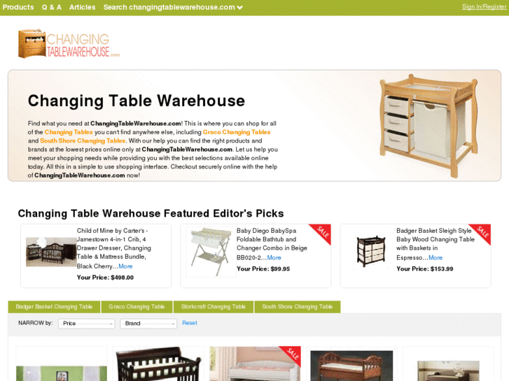 www.changingtablewarehouse.com