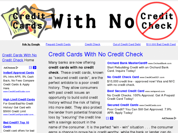 www.creditcardswithnocreditcheck.org