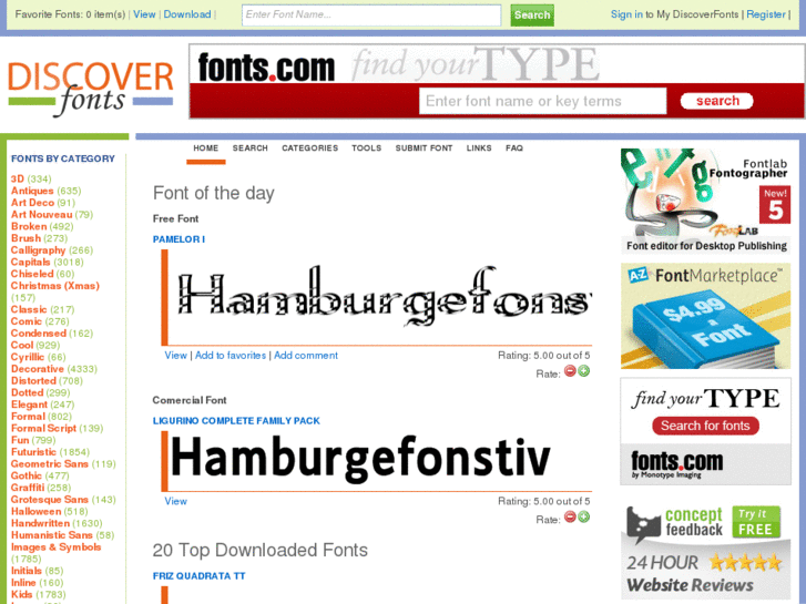 www.discoverfonts.com