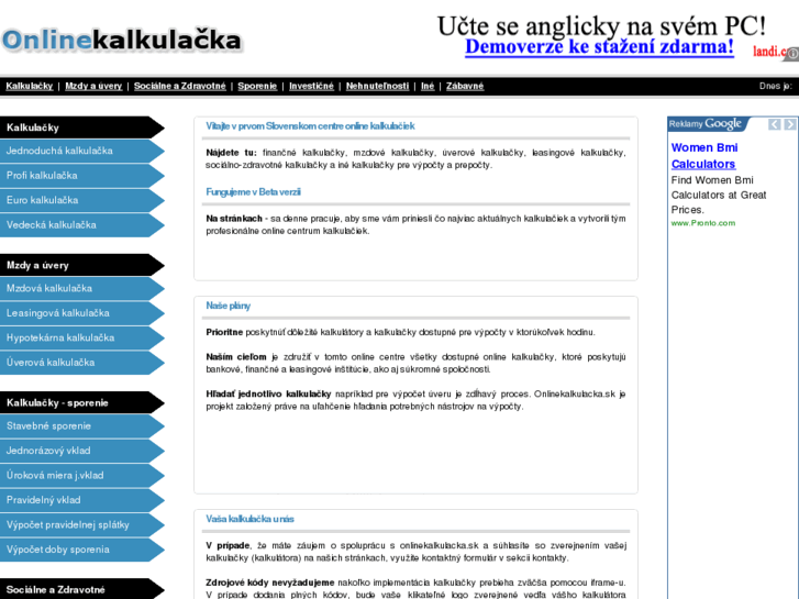 www.onlinekalkulacka.sk