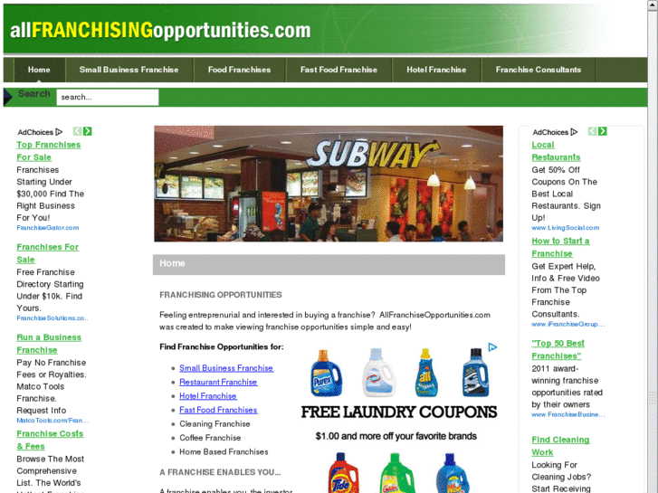 www.allfranchisingopportunities.com