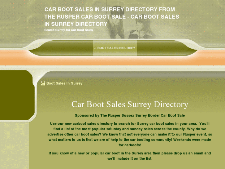 www.surreycarbootsales.info