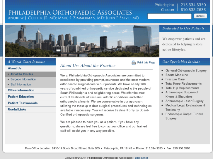 www.philadelphiaorthopaedicassociates.com