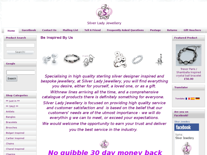 www.silverladyjewellery.com