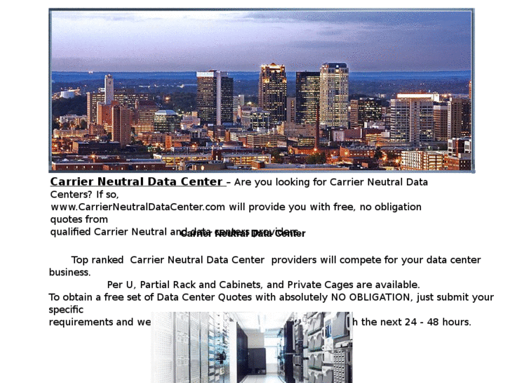 www.carrierneutraldatacenter.com