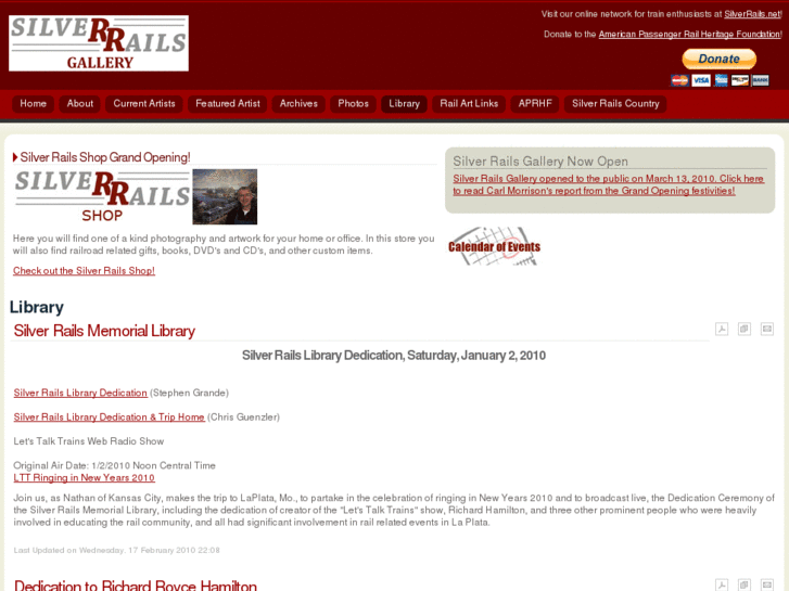 www.silverrailsmemoriallibrary.com
