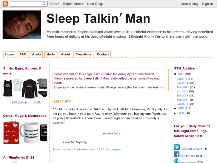 www.sleeptalkinman.com