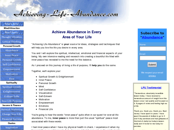 www.achieving-life-abundance.com