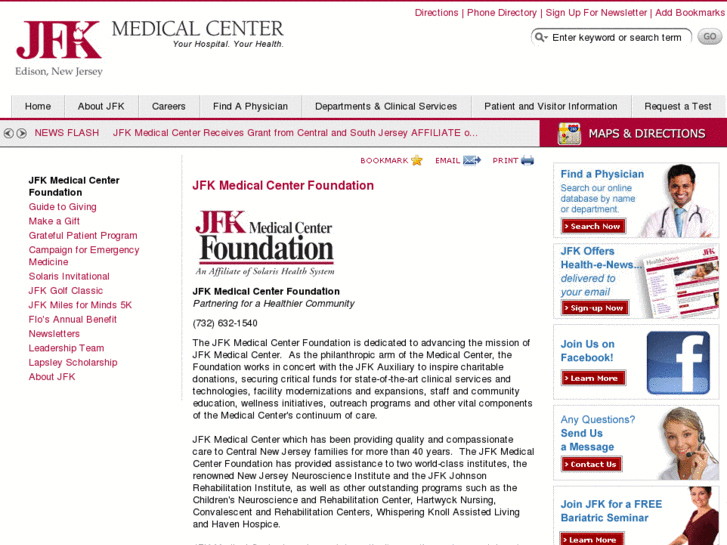 www.jfkmedicalcenterfoundation.com