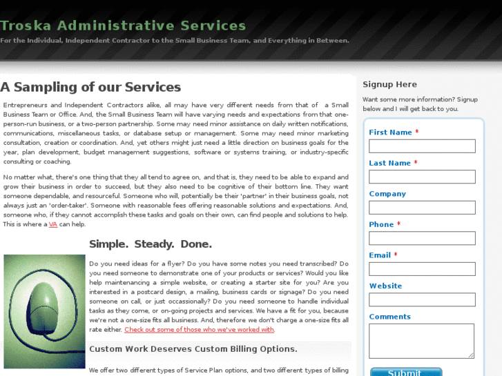 www.troskaadministrativeservices.com