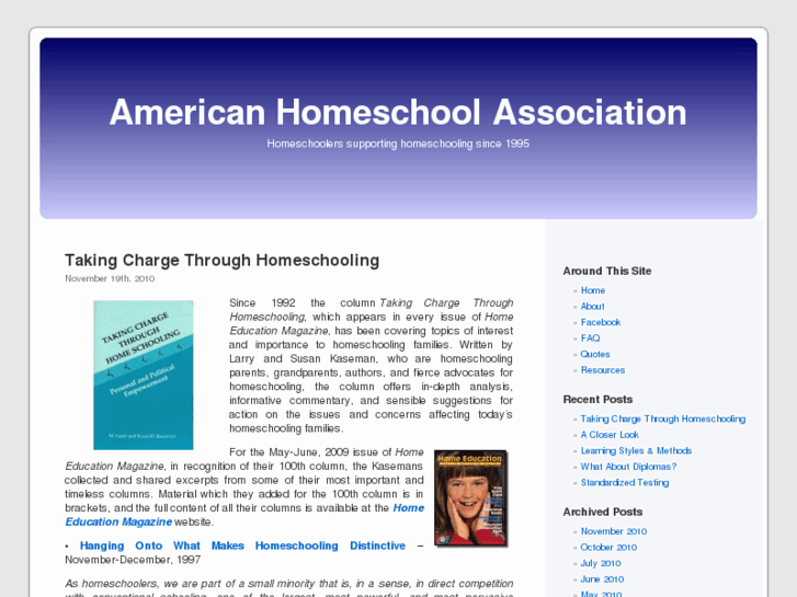 www.americanhomeschoolassociation.org