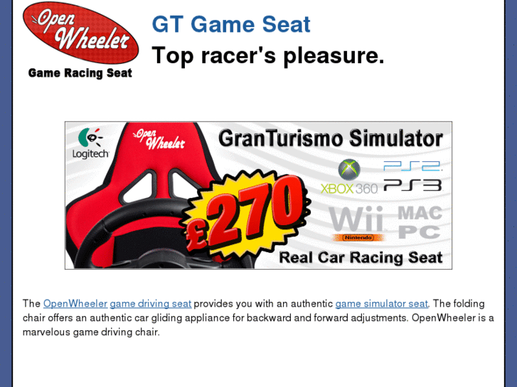 www.gtgameracingseat.com