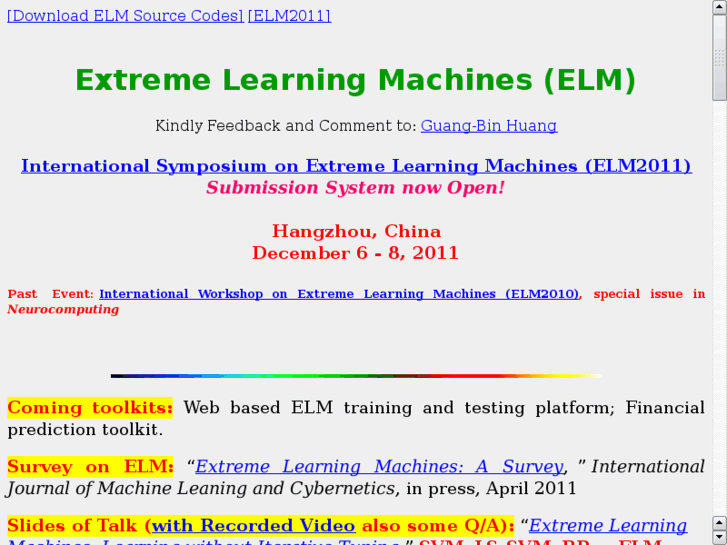 www.extreme-learning-machines.org