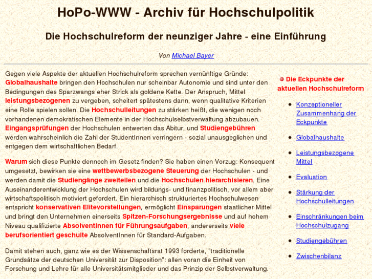 www.hochschulpolitik.info