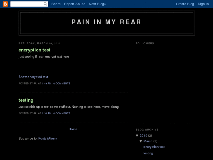 www.paininmyrear.com