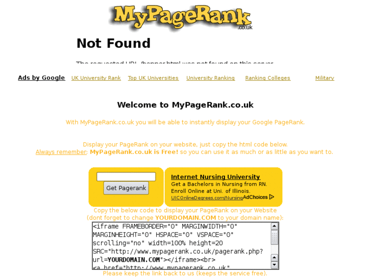 www.mypagerank.co.uk