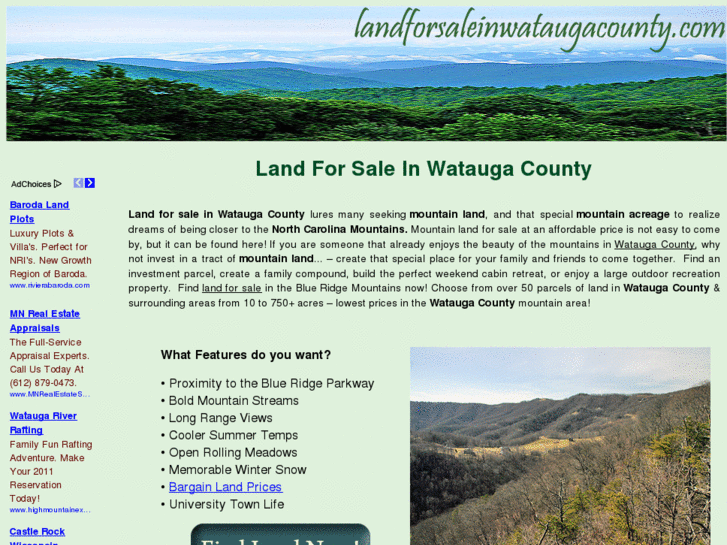 www.landforsaleinwataugacounty.com